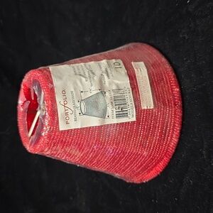 Portfolio Red Beaded Glass Shade, 2 5/8 × 5 1/4 × 4 1/4, NIP #2 of 2